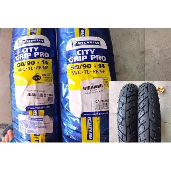 Cặp vỏ Michelin City Grip Pro giành cho AB Vario Click Vision Trước 80/90-14 sau 90/90-14