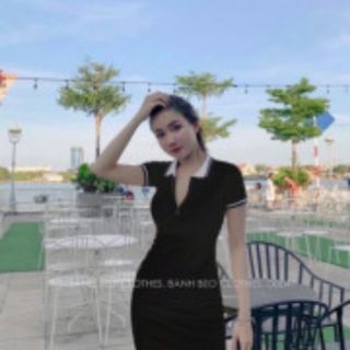 Đầm body dây kéo phối cổ