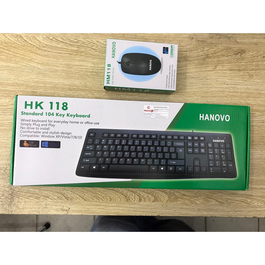 Bộ Bàn Phím  Văn Phòng  Hanovo HK118 | BigBuy360 - bigbuy360.vn