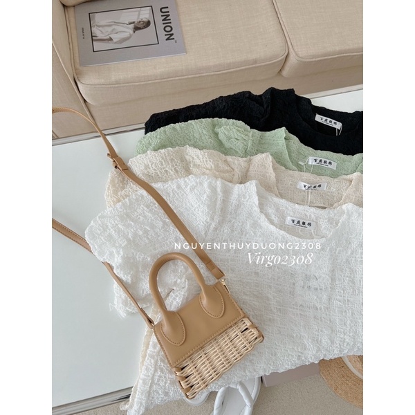 [HÀNG SẴN]ÁO THUN XỐP CỔ TRÒN TAY BỒNG “MAZI TOP” HÀNG QUẢNG CHÂU