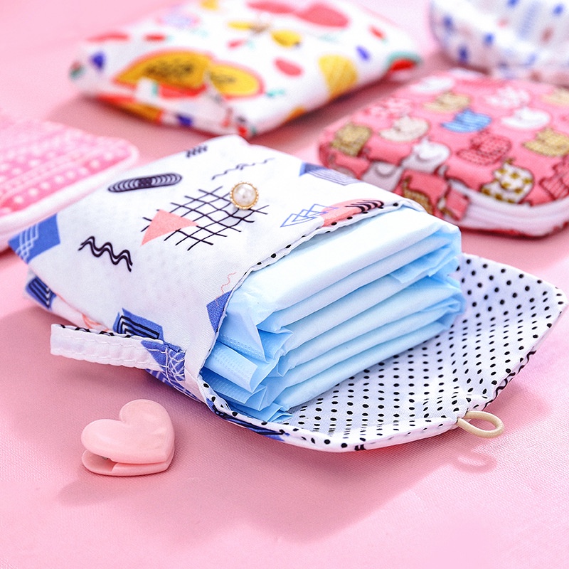 giahuydiet Túi đựng băng vệ sinh khuy cài dễ thương