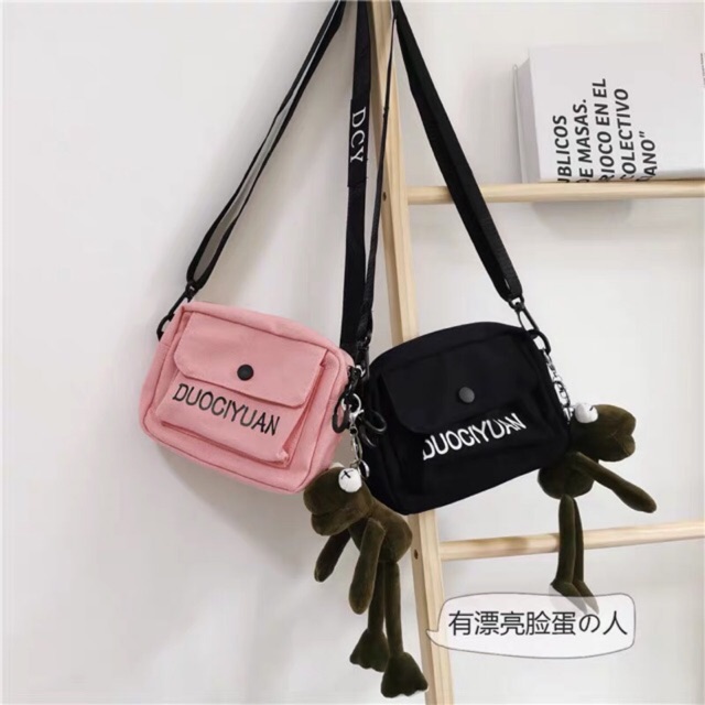 Túi hộp ulzzang hồng(có sẵn, hình thật)