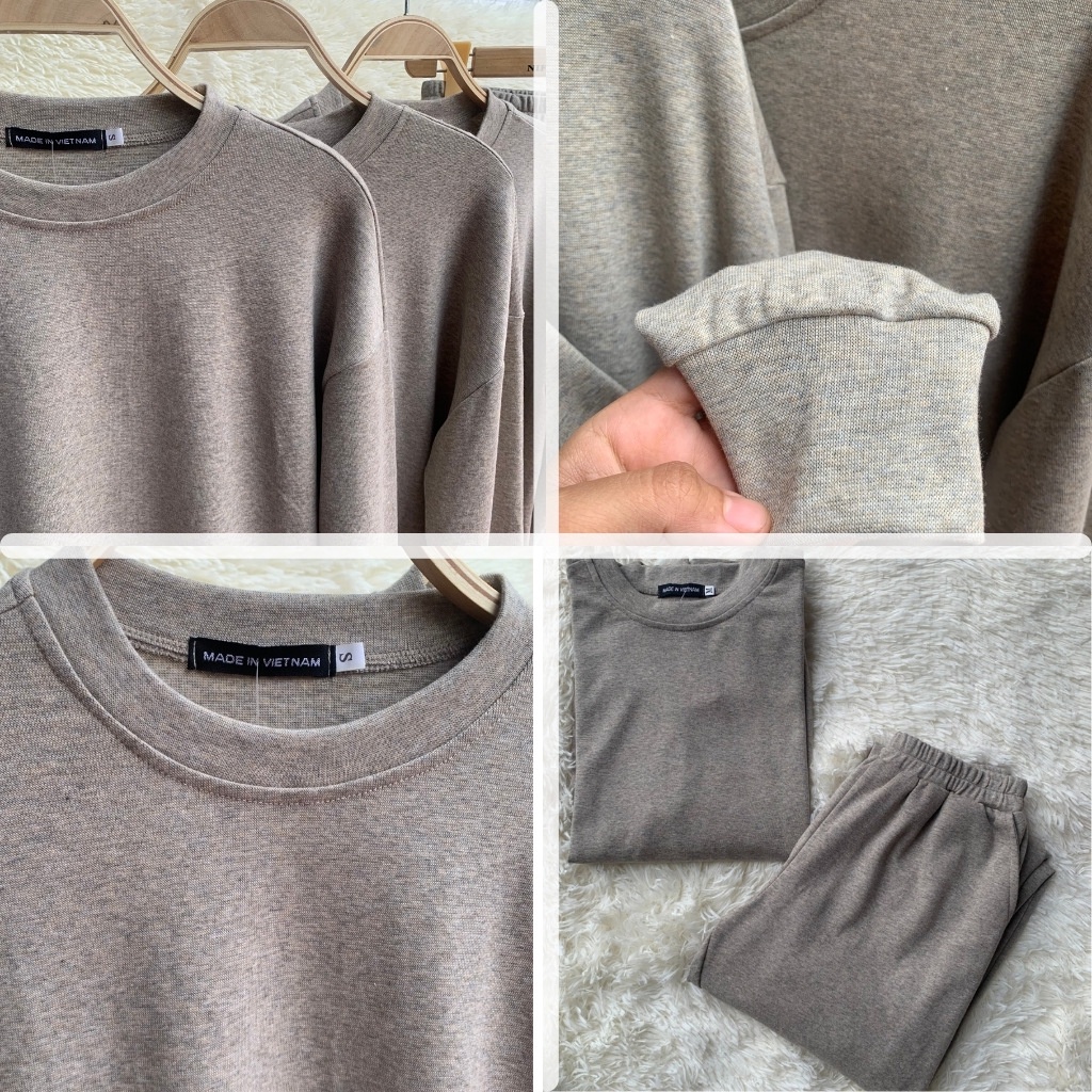 Bộ đồ nữ mặc nhà thu đông cao cấp, bộ ngủ cotton dài tay dày dặn, thoải mái BC02