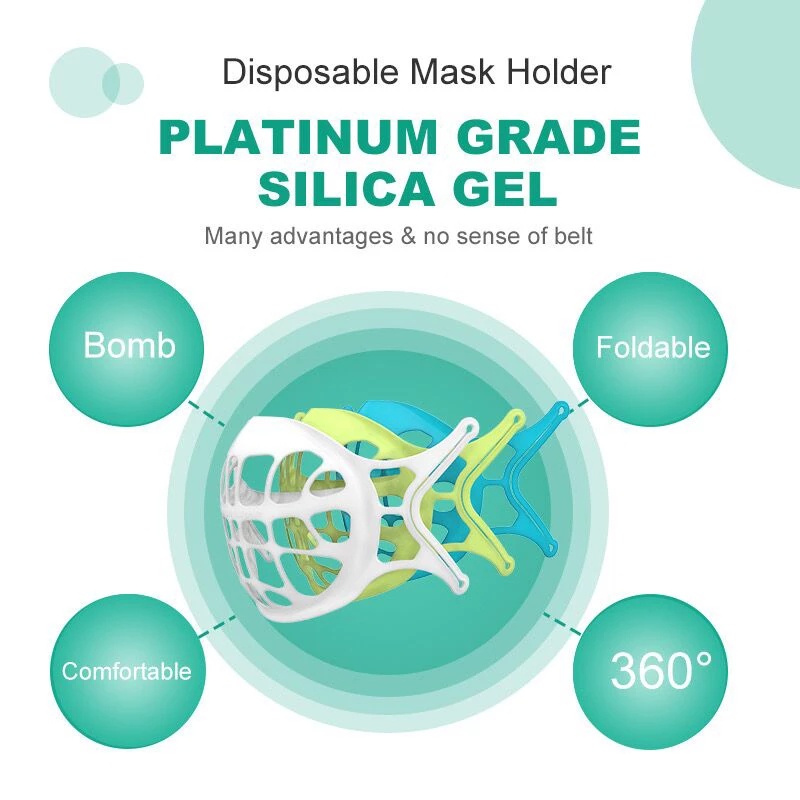 Giá Đỡ Mặt Nạ 3D Bằng Silicon Mềm Hỗ Trợ Thở Vào Khuôn Mặt