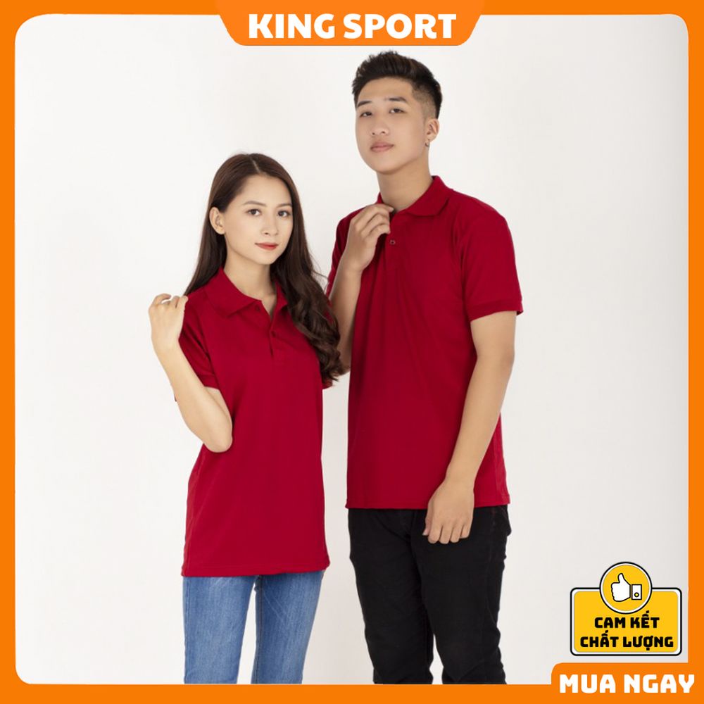 Áo polo nam đẹp cao cấp form rộng ngắn tay vải poly dày dặn mềm mịn co dãn 4 chiều thoáng mát thấm hút mồ hôi KING SPORT