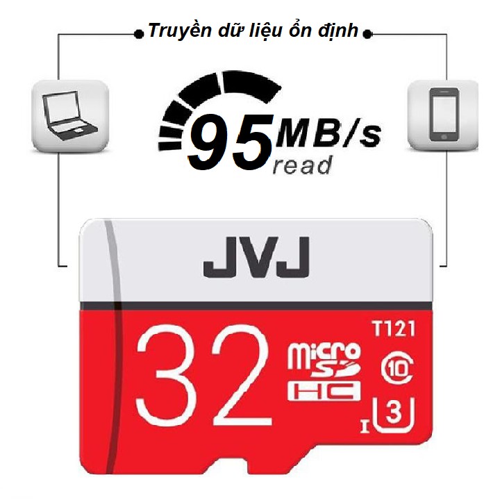 Combo 2 Thẻ nhớ 32Gb JVJ Pro U3 Class 10 – Chính hãng chuyên dụng camera, tốc độ cao | BigBuy360 - bigbuy360.vn