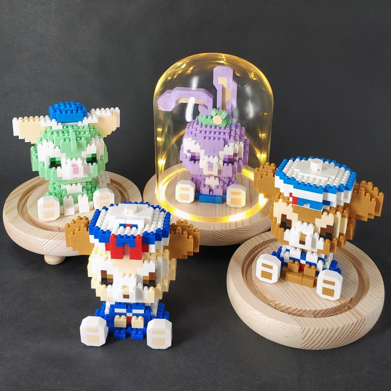 Yn-disney Đồ Chơi Lắp Ráp Mô Hình Động Vật Hoạt Hình 3D Tạo Hiệu Ứng Trang Trí Có Đèn Cảm Ứng Cho Bé Gái