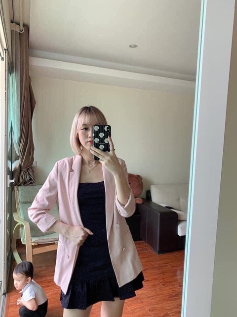 Áo blazer Bsk new tag màu hồng cực xinh | BigBuy360 - bigbuy360.vn