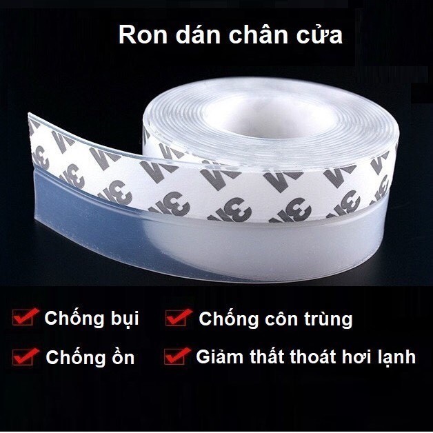 Cuộn2mét Ron chặn khe cửa đa năng , chắn cửa , cách âm , ngăn côn trùng , bụi bẩn, chặn cửa chống va đập