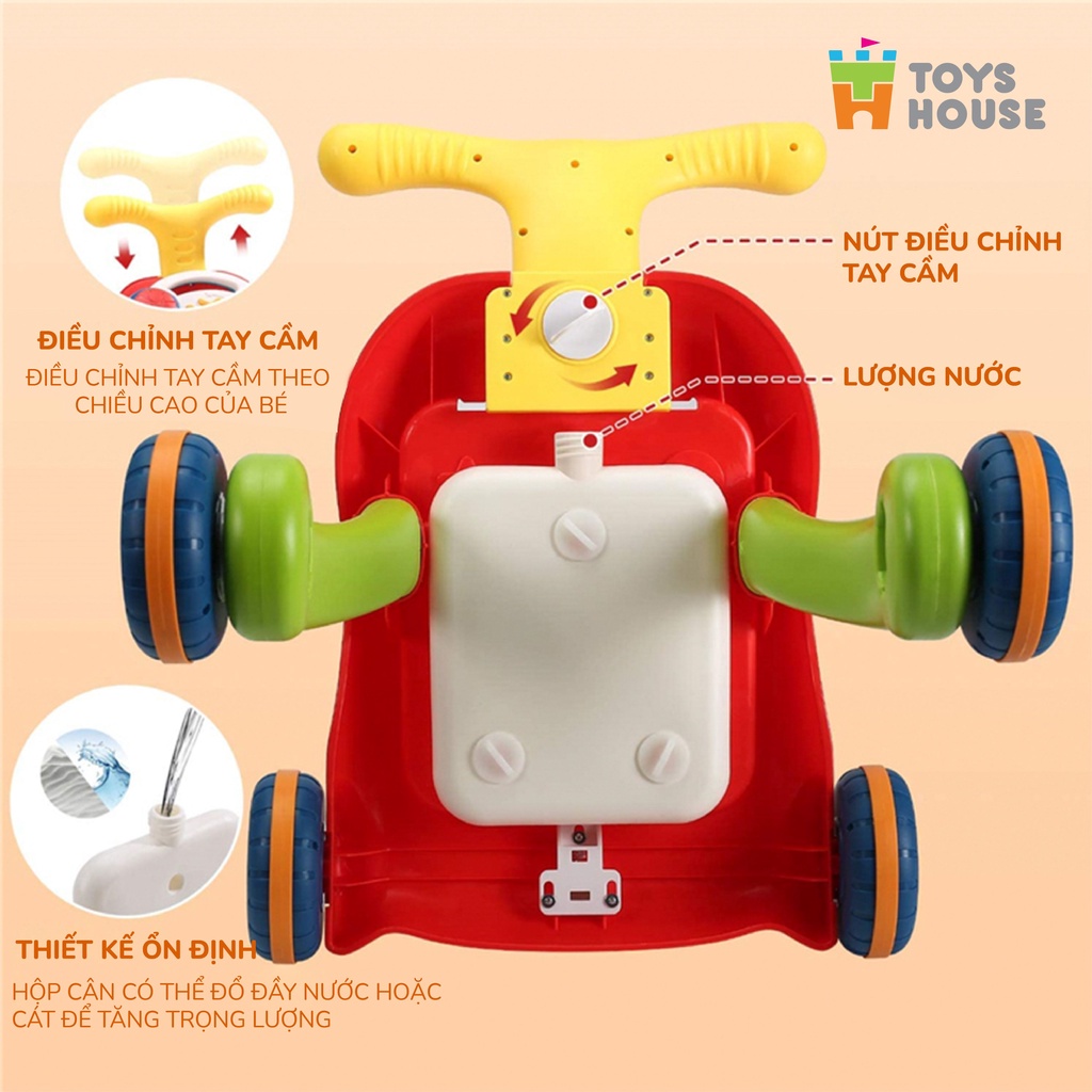 Xe tập đi cho bé kiêm bàn chơi đa năng có nhạc điều chỉnh tốc độ, chống vòng kiềng Toyshouse N6038