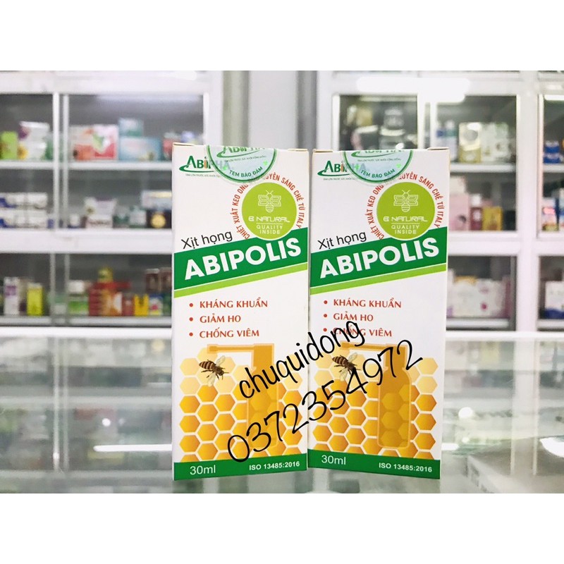 XỊT HỌNG KEO ONG ABIPOLIS Sát khuẩn cổ họng giảm ho giảm đau họng | Thế Giới Skin Care