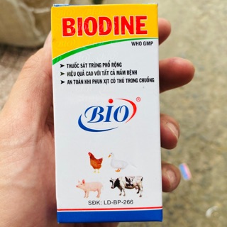 Dung Dịch Sát Trùng BIODINE - Chuyên Sát Trùng Chuồng Trại, Dụng Cụ, Vết Thương Cho Vật Nuôi