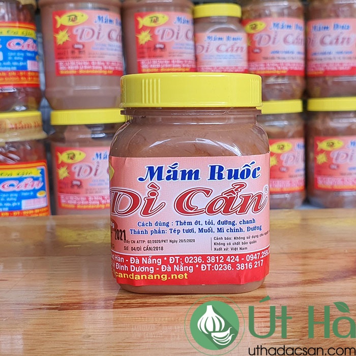 Mắm Ruốc Dì Cẩn Đặc Sản Nổi Tiếng Đà Nẵng Hủ 200gr Thơm Ngon Hảo Hạng - Út Hà Đặc Sản