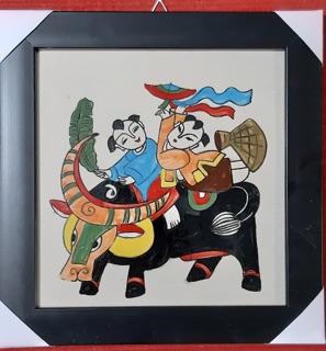 Tranh đông hồ trên sứ