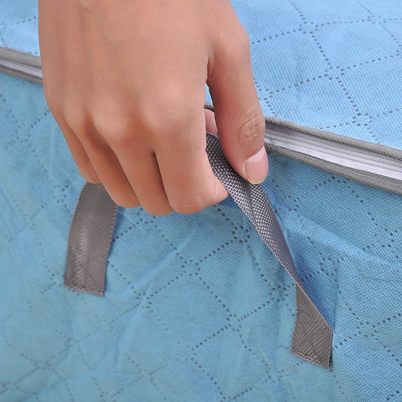 1 Túi Đựng Chăn Mền Chống Bụi Bằng Vải Không Dệt Cỡ Lớn 60x42x35cm Có Thể Gấp Gọn
