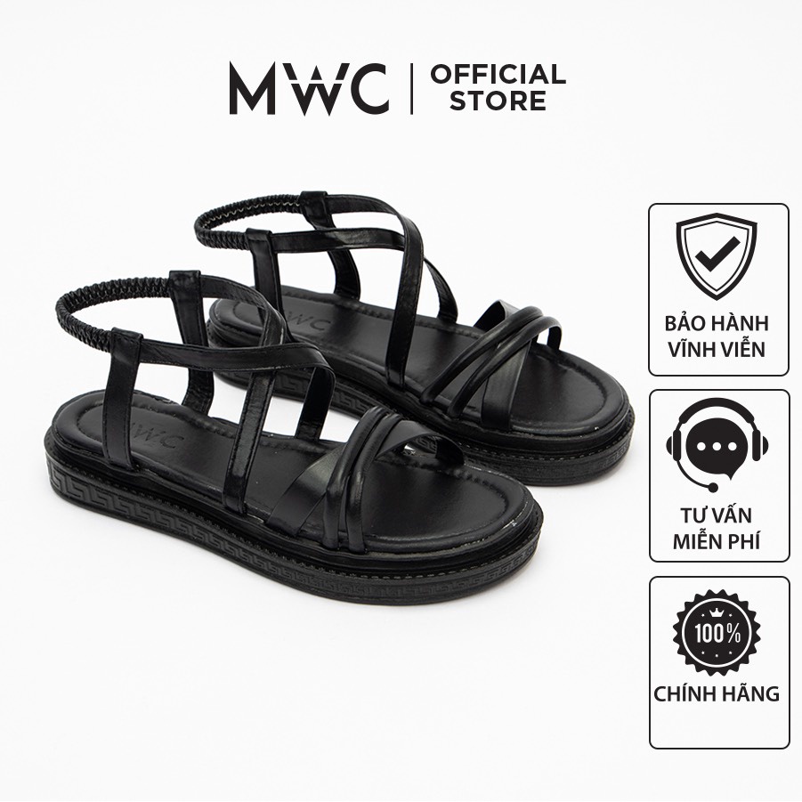 Giày MWC 2926 - Giày Sandal Đế Bánh Mì, Giày Sandal Quai Dây Chéo Đế Bánh Mì Thời Trang