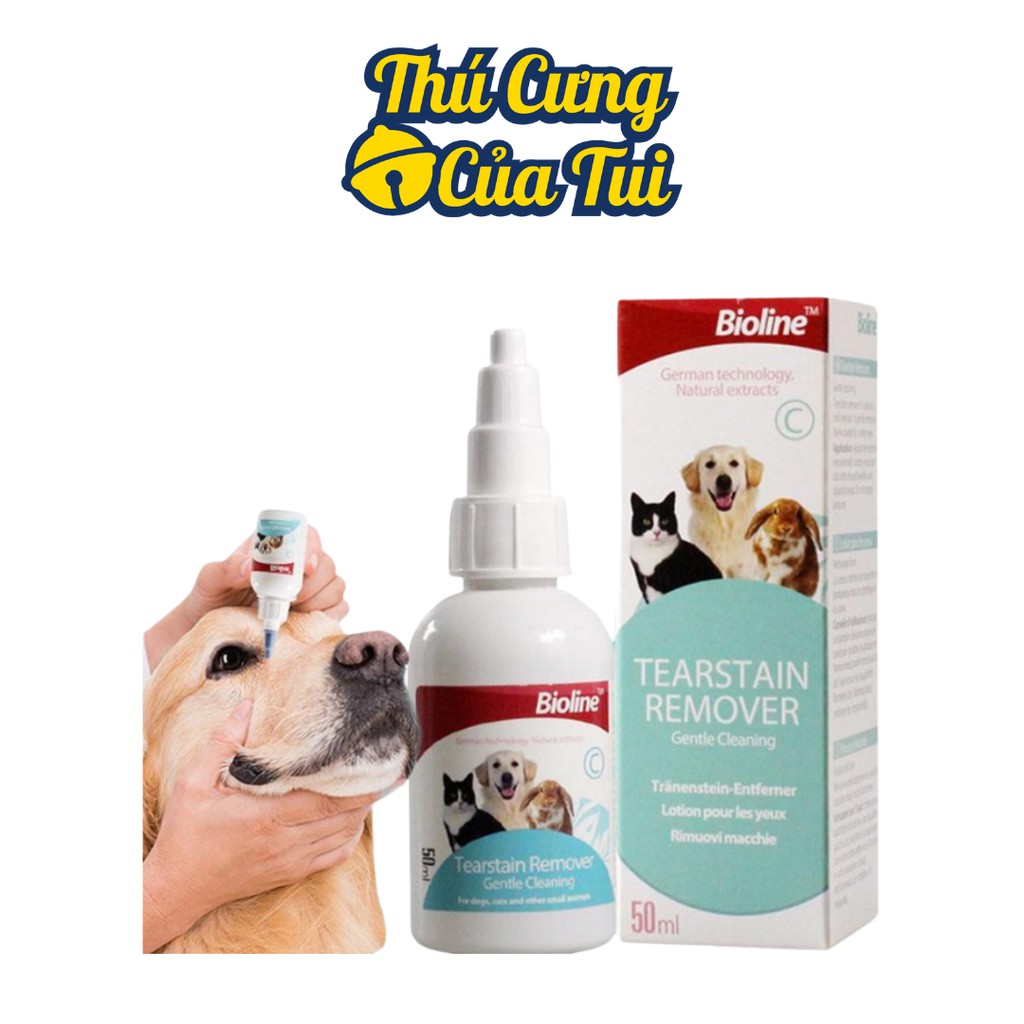 Nước Rửa Vệ Sinh Mắt Cho Thú Cưng Chó Mèo Eye Care Bioline 50ml - Thú Cưng Của Tui