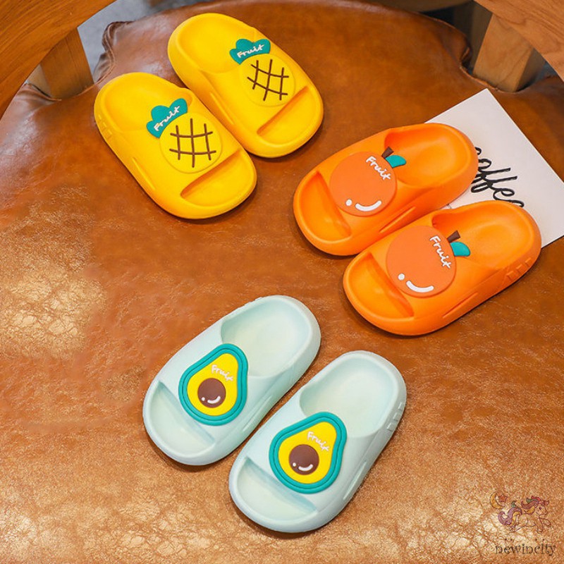 Dép Đế Mềm Chống Trượt Mẫu Trái Cây Hoạt Hình Cho Bé