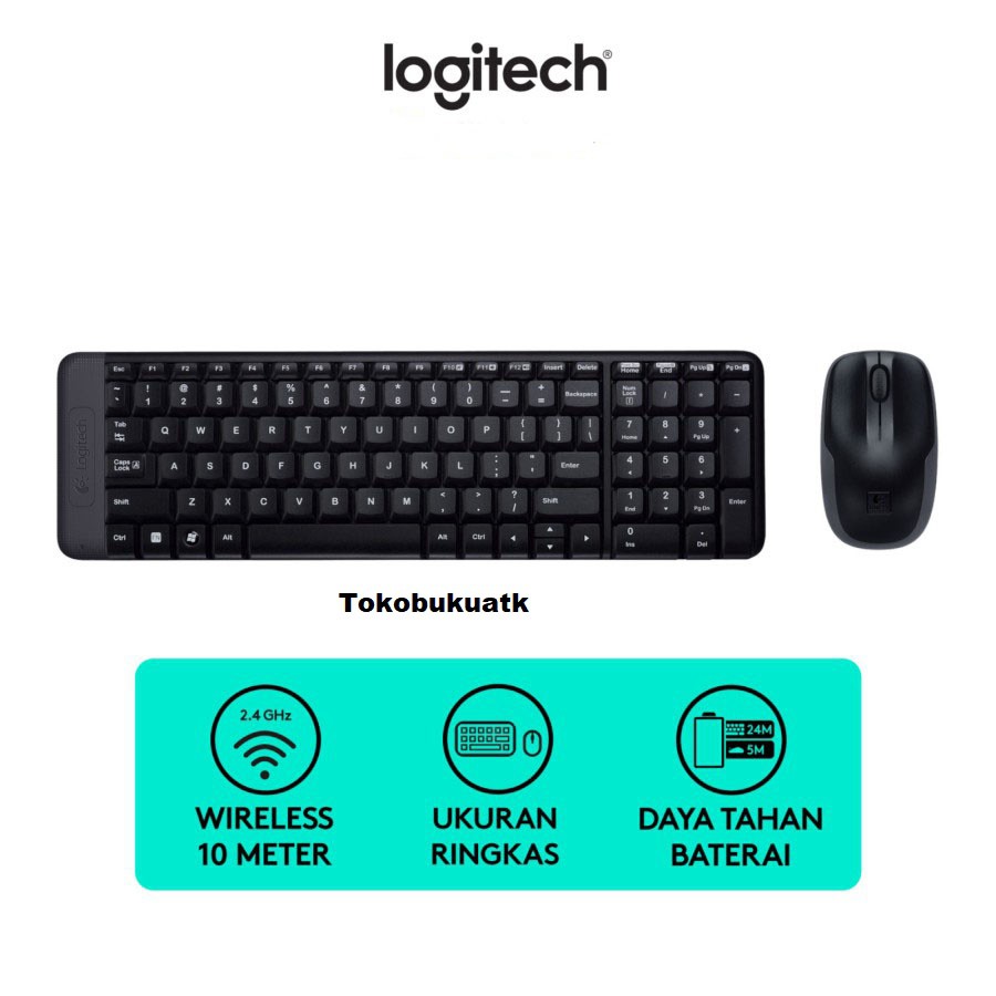 Bàn Phím Và Chuột Không Dây Logitech Mk215