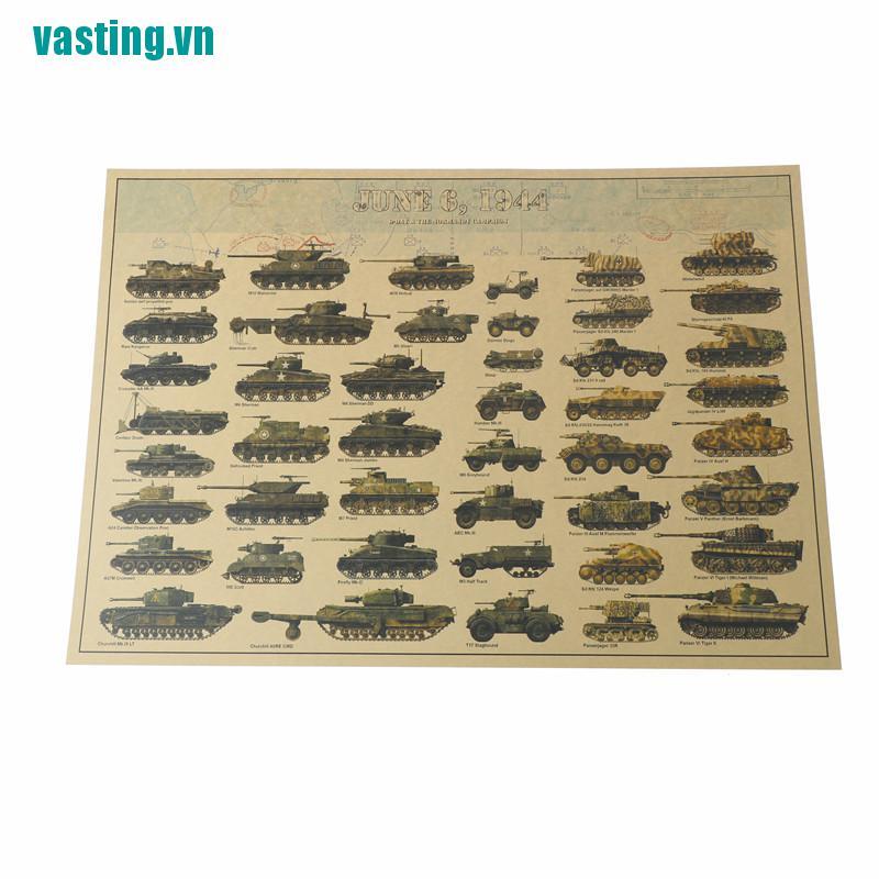V☆Poster Dán Tường Hình world war ii tank Phong Cách retro