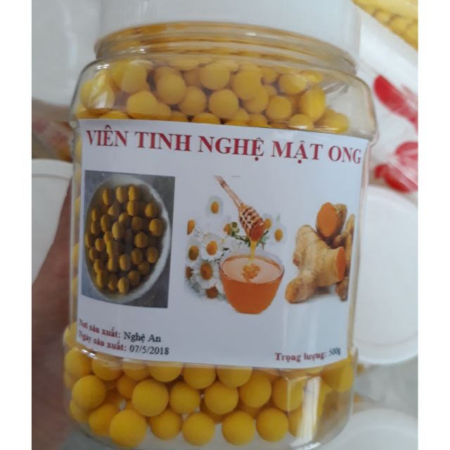 Hủ 500gr Viên tinh nghệ mật ong nguyên chất | BigBuy360 - bigbuy360.vn