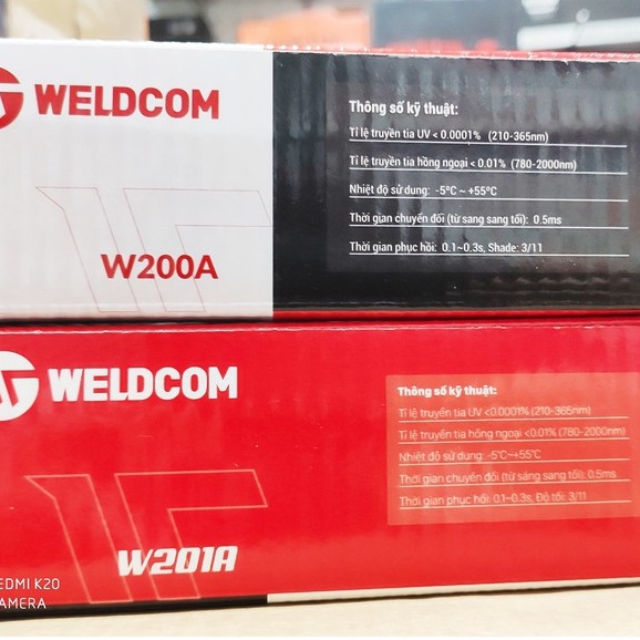 Kính hàn điện tử W200A và W202A Weldcom