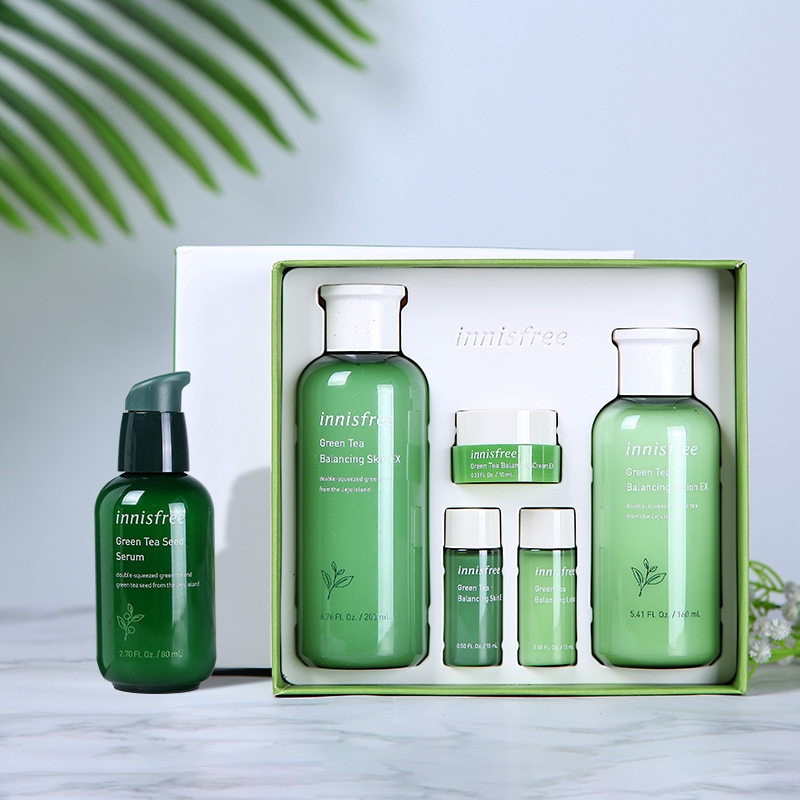 Set 7 mỹ phẩm chiết xuất trà xanh Innisfree dưỡng da hiệu quả