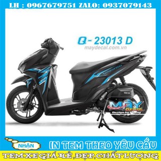 Tem rời vario 150 dán xe đen 23013 3 lớp ko bay màu