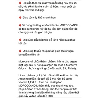 Tinh dầu dưỡng tóc Moroccanoil Treatment