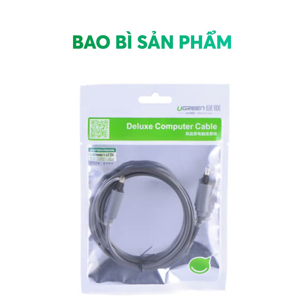 Dây audio quang (Toslink, Optical) UGREEN AV122 (đen) - Hàng phân phối chính hãng - Bảo hành 18 tháng