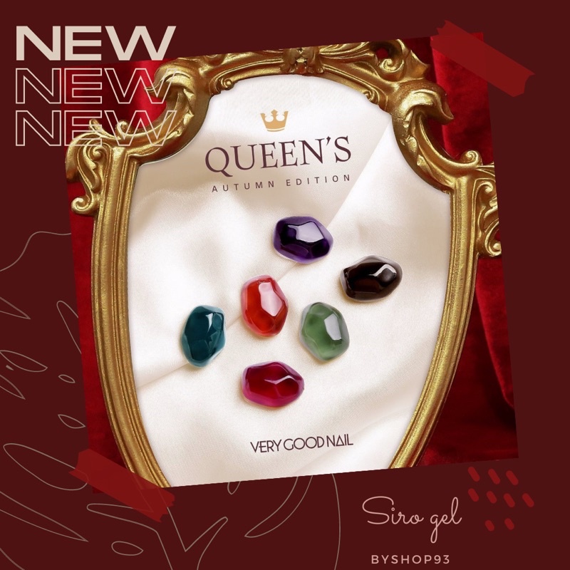 [Very Good Nail] Bộ sản phẩm sơn gel thạch siro cao cấp Hàn Quốc collection mùa thu phiên bản Queen’s ( 6 pcs)