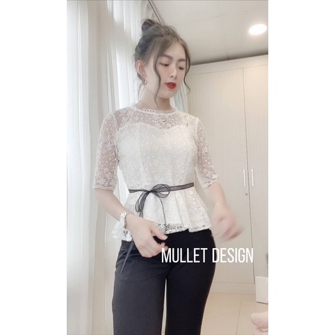 Áo ren pelum buộc dây eo by MULLET