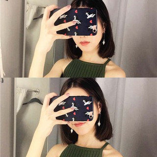 Khuyên tai hình thoi đính đá
