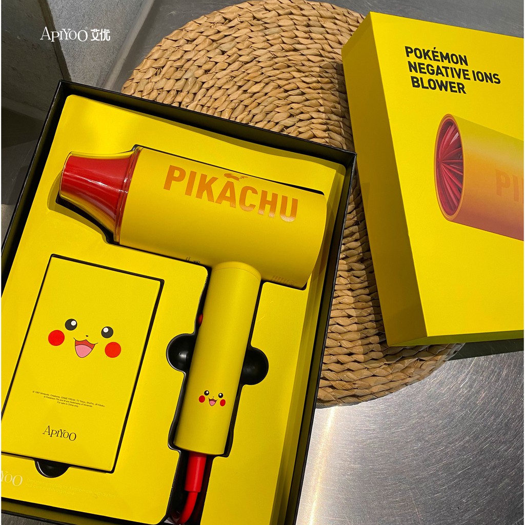 Máy sấy tóc APIYOO họa tiết Pikachu series 3 bánh răng ion âm 1800W