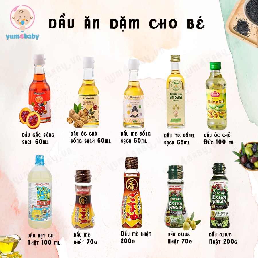 Dầu ăn dặm cho bé từ 6m+