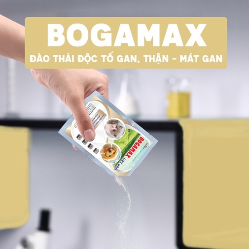 Giải độc gan chó mèo BOGAMAX PET-Plus  35g AMITAVET giúp thú cưng mát gan giảm mụn nhọt mẩn ngứa chiết xuất thảo dược