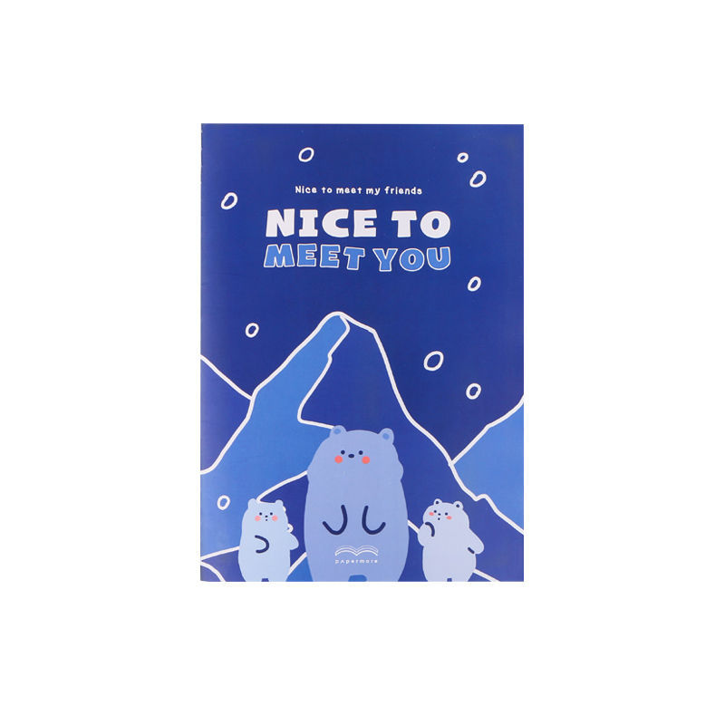 Cute Cartoon Blue Ideal Salt System Notebook Release Paper Copies And Paper Adhesive Tape an Illustrated Handbook Practical Sub-Packaging Book WMba