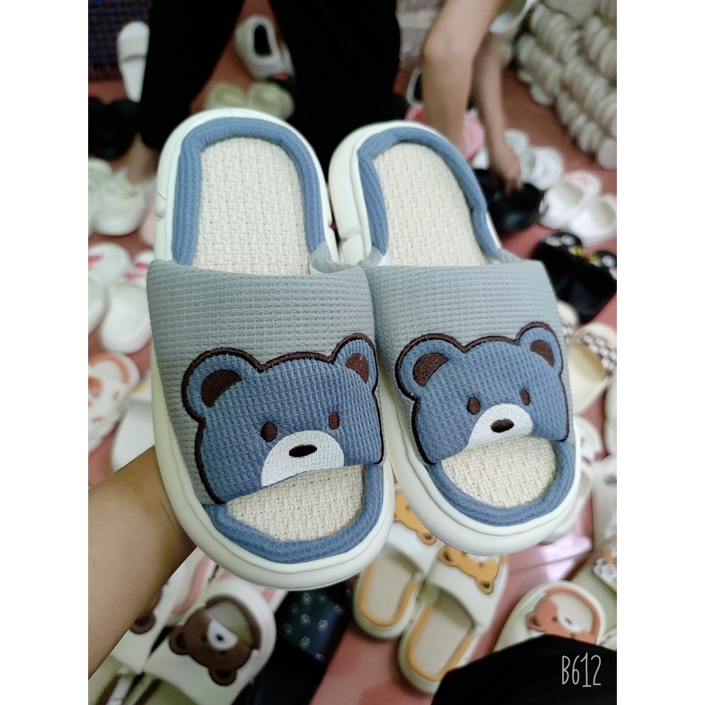 Xả hàng 49k- Dép nữ quai ngang - BEST SHOP - dép NỈ GẤU nam nữ đi chung nhiều màu sắc
