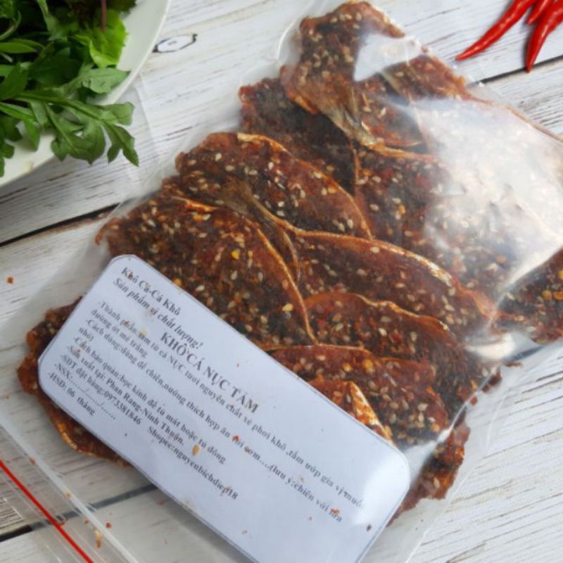 1kg cá khô tẩm gia vị ướp mè thơm ngon tặng bánh tráng