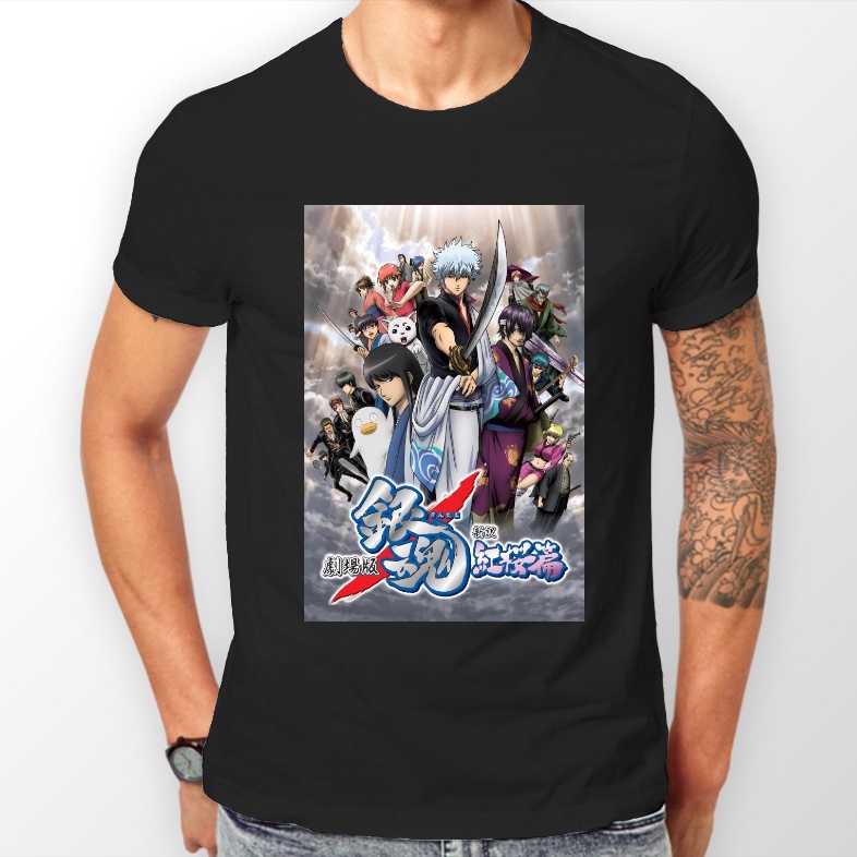 Diy Customiezd Store Tee Unseix Gintama Cast Gintoki Sakata Gin Tama Áo thun