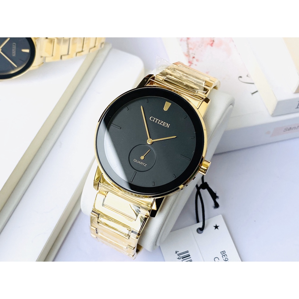 Đồng hồ đôi nam nữ dây thép Citizen BE9182-58E và EQ9062-58E