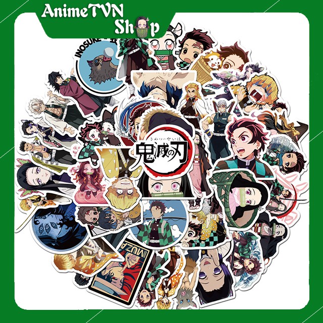 Miếng dán Sticker Anime Manga Kimetsu No Yaiba (Thanh gươm diệt ...