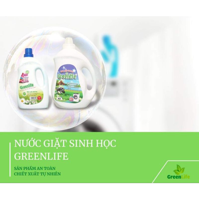 Nước giặt sinh học Greenlife. Làm sạch sâu và mềm vải hiệu quả không hại da tay