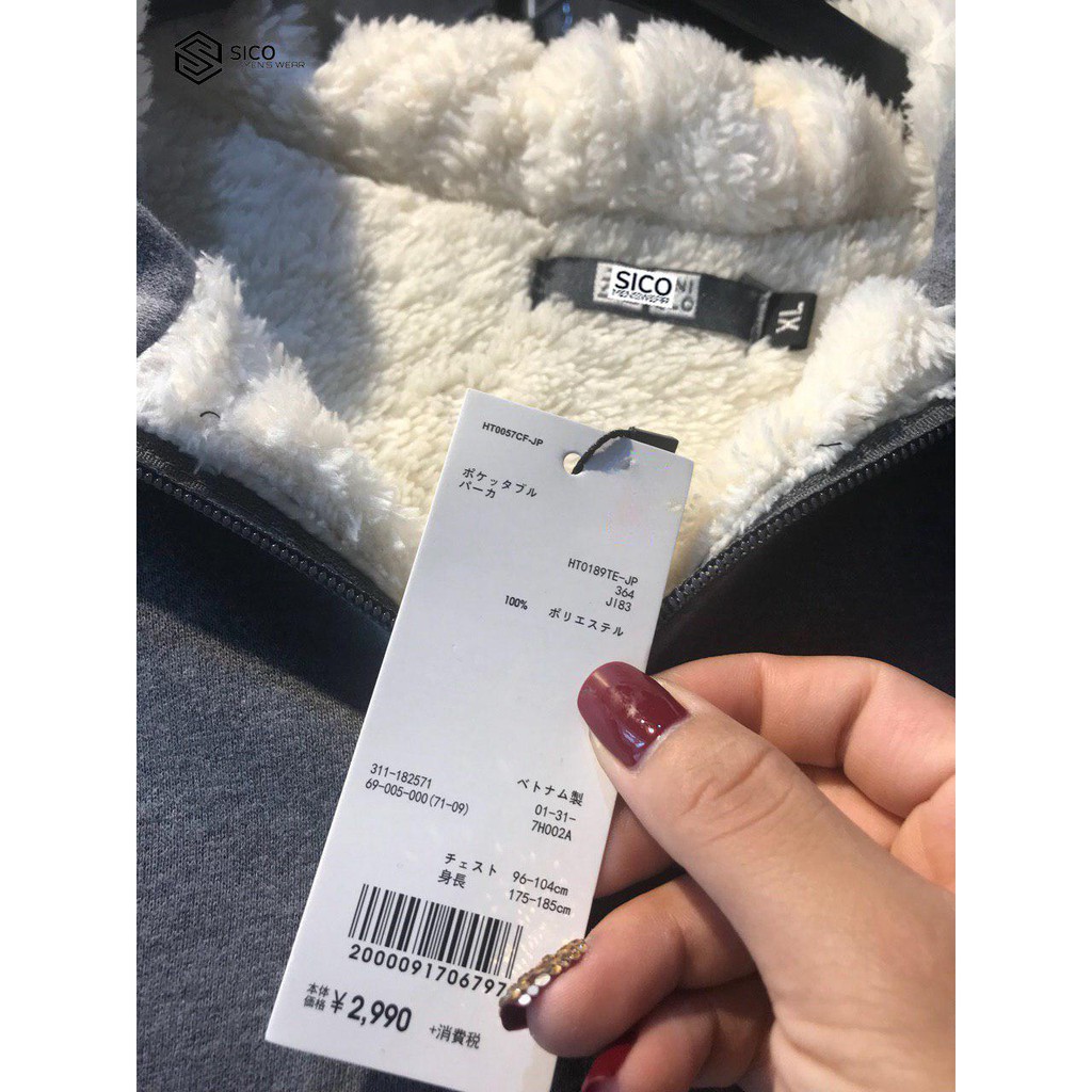 [Mã Giảm 15K: SICOGG15K] Áo Khoác Nỉ Lót Lông Cừu - SicoMenswear -  Dày dặn, ấm ấp | BigBuy360 - bigbuy360.vn