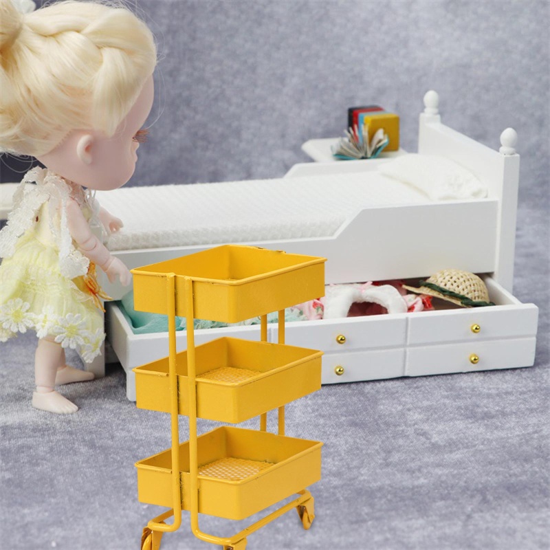 Giá Để Búp Bê 3 Tầng Mini Bằng Sắt DIY