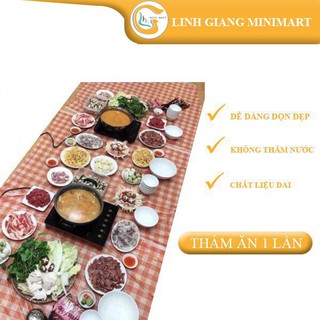 10 tấm Thảm ăn 1 lần Khăn trải nilong dùng 1 lần bich 10 chiếc