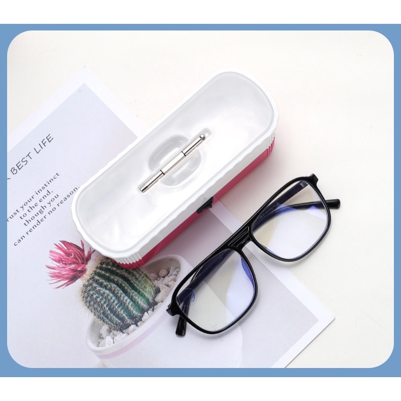 Máy rửa - vệ sinh kính, đồng hồ, trang sức bằng sóng âm đa năng 3 in 1 - [Tặng kèm tô vít 2 đầu]