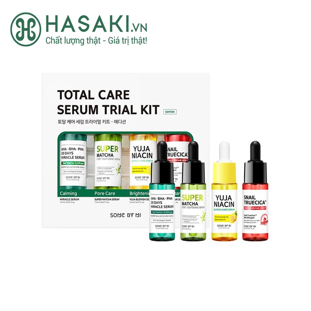 Bộ Kit Tinh Chất Some By Mi Dưỡng Da Toàn Diện 4 Món Total Care SerumTrial Kit - Edition