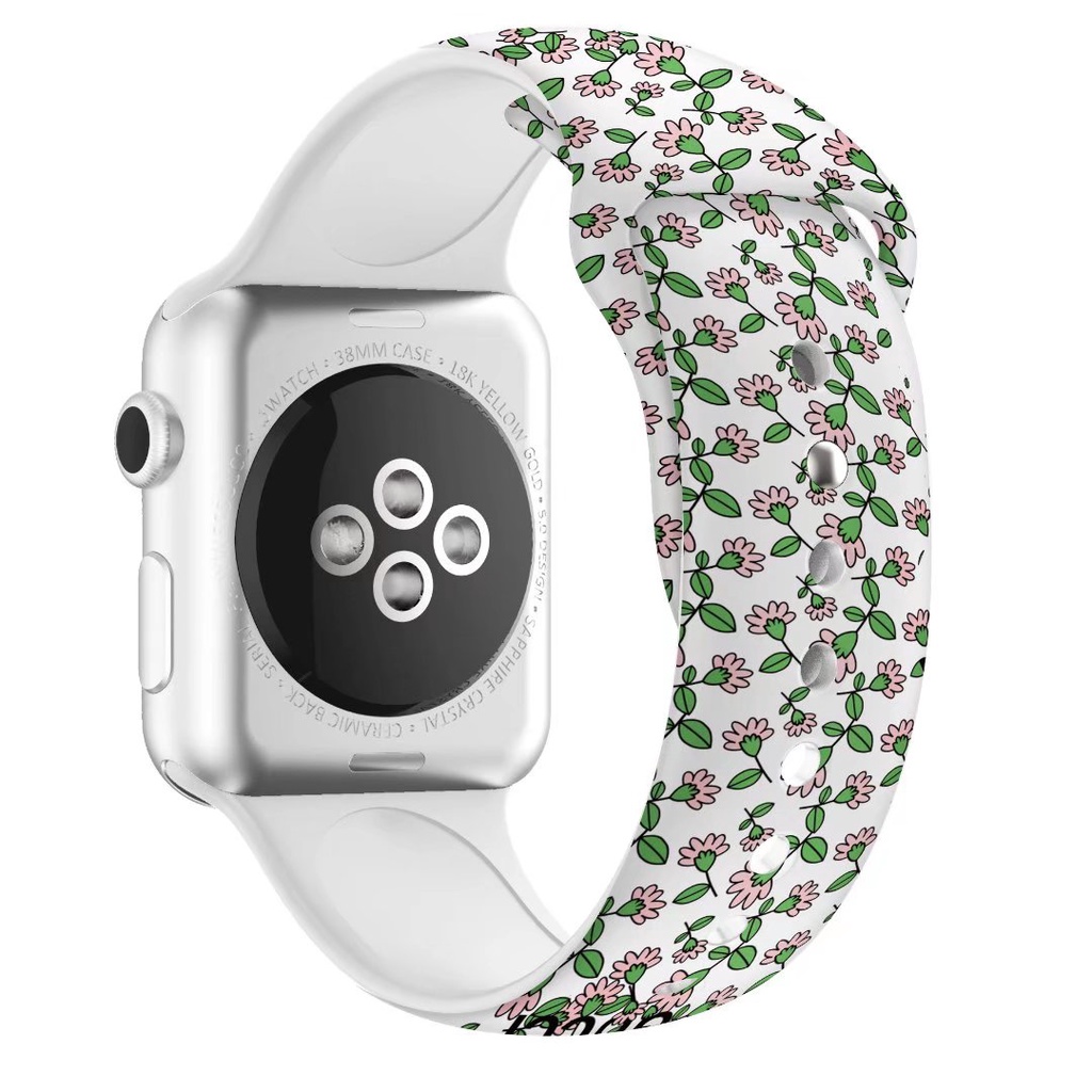 Dây Đeo Silicon Họa Tiết Hoạt Hình Doraemon Cho iWatch 38mm 40mm 41mm 42mm 44mm 45mm 8 7 6 SE 5 4 3 2 1