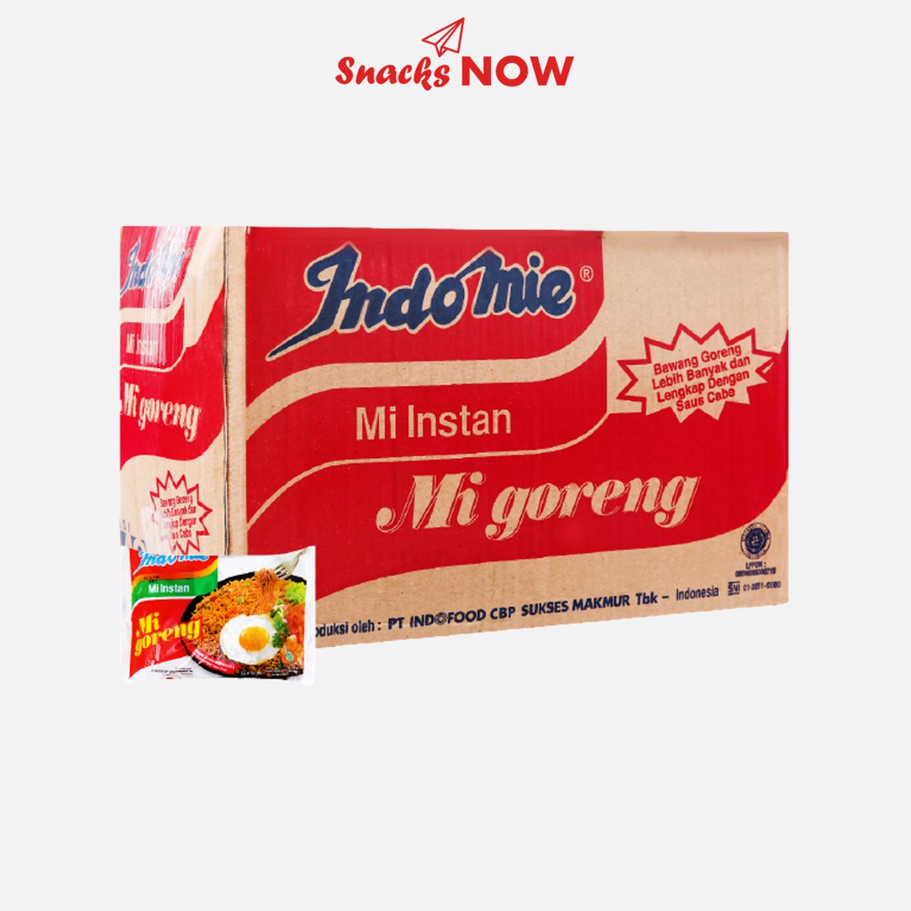 Thùng 40 Gói Mì Xào Khô Indomie Mi Goreng Fried Vị Đặc Biệt 85g - Snacks NOW